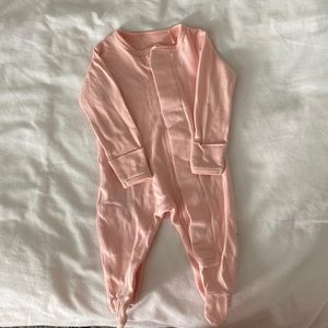 Simply MagneticMe cotton footie 0-3 months, pink